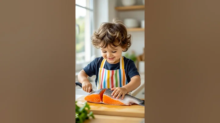 #viral-short #aifoodart #ai #animation #aicartoon #aishorts #aichef #grillfish #salmon