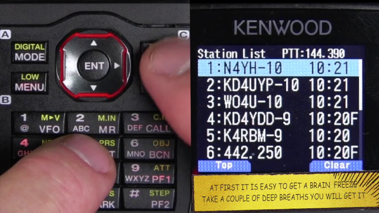 Using APRS on a Kenwood TH D74A picture