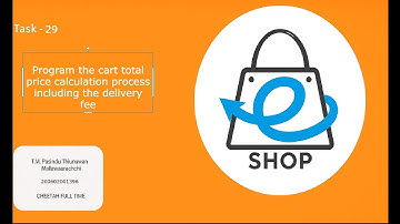 Task29  Program the cart total price calculation process including the delivery fee