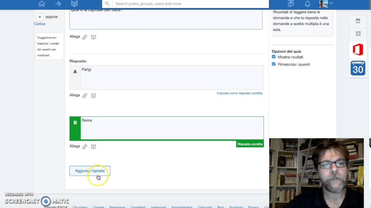 Creare E Assegnare Un Quiz Su Edmodo Youtube