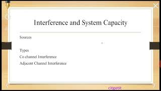Interference and system capacity