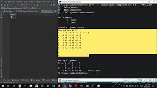 Adv Computational Biology CSCI-451: Global Sequence Alignment Demonstration