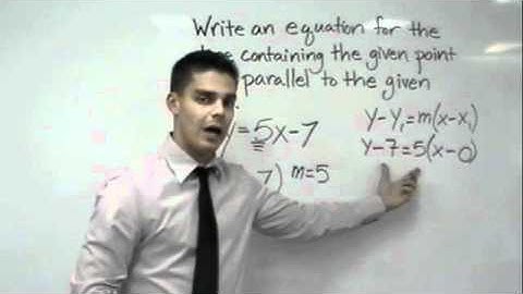 Writing Equations of Parallel Lines (Tutor Zone)
