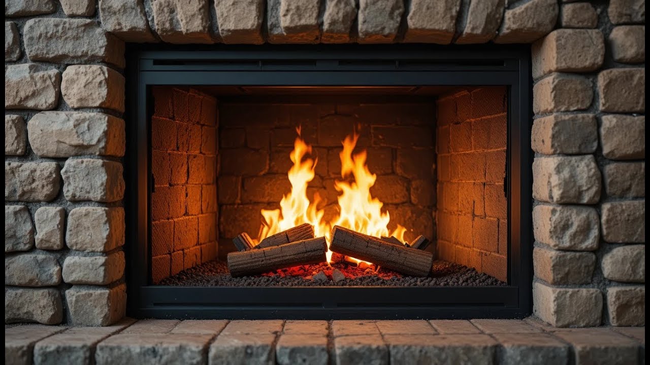 🔴  LIVE :Fireplace Fire