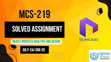 MCS-219 IGNOU Solved Assignment July-24/Jan2025 || MCA_NEW || Dalaltechnologies || WaveArt
