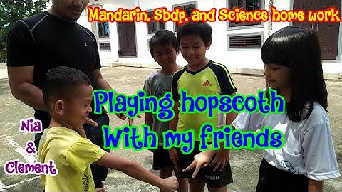 Playing hopscothch with my friends #Wearesohappy#