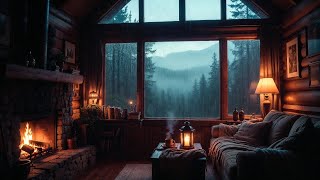 Warm Cozy Shelter with Rainfall and Gentle Fire Ambience 938