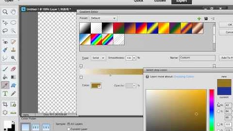 How to Create Custom Gradients using Photoshop Elements 11