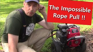 Why your Pressure Washer Starter Rope is so HARD to pull, and how to fix it