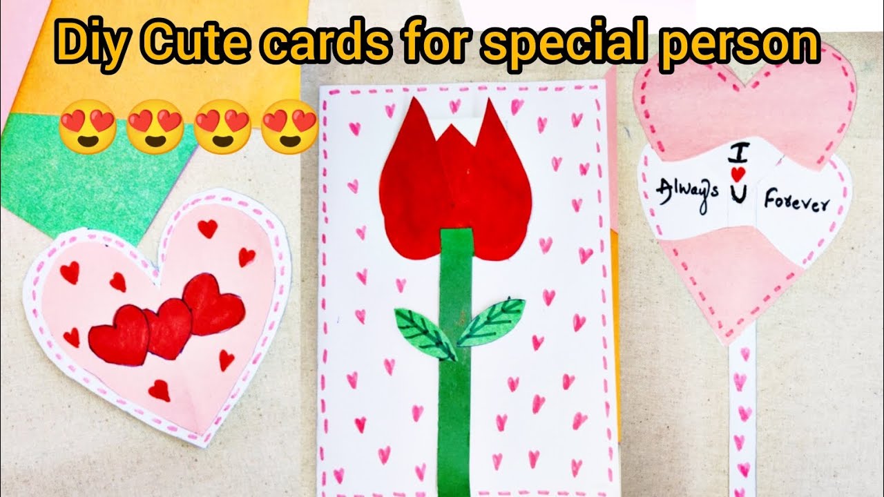 Cute handmade card for your loved ones! ️ | Easy Handmade cards for him ...