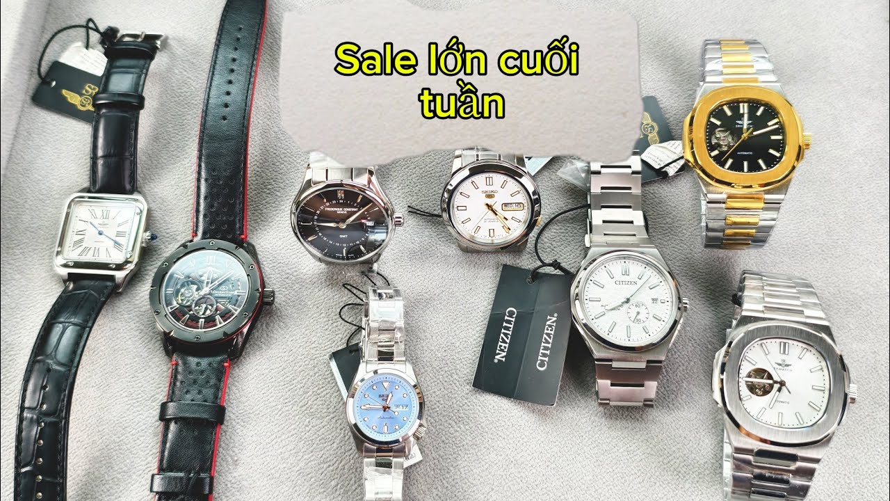Sale lớn chủ Nhật - Shop giảm giá nhiều mẫu đồng hồ cơ, pin của Nhật và Thuỵ Sĩ giá mềm