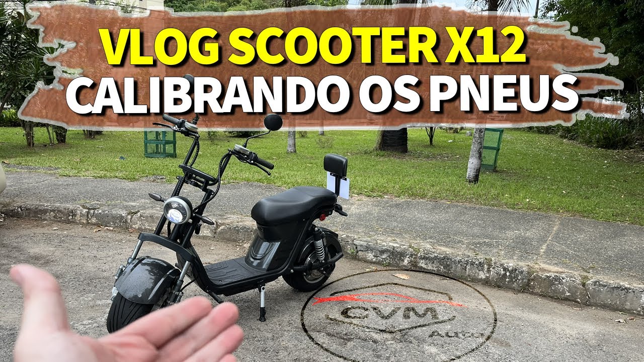 SCOOTER ELÉTRICA X12 - DIA DE CALIBRAR OS PNEUS