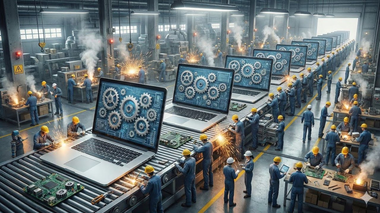 Amazing Laptop Manufacturing Process! (Satisfying Factory Video) 