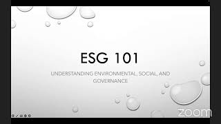 ESG FUNDAMENTALS WEBINAR - 13th September 2023