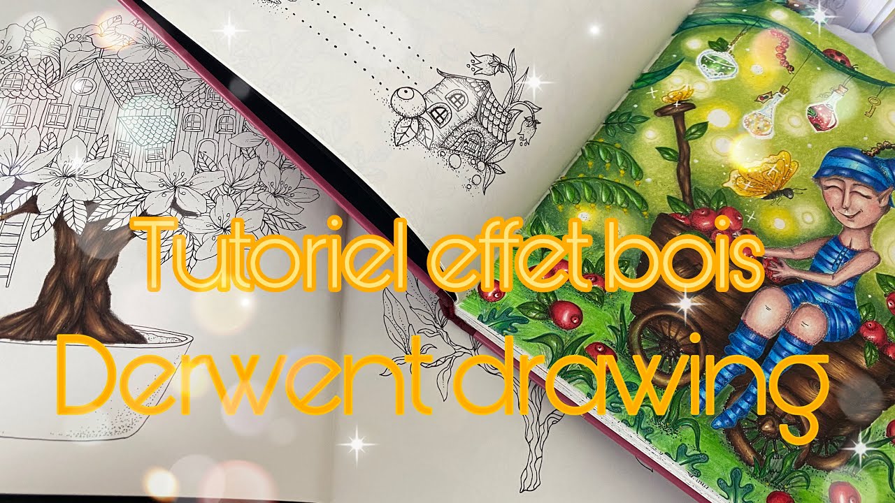 Tuto effet bois au derwent drawing