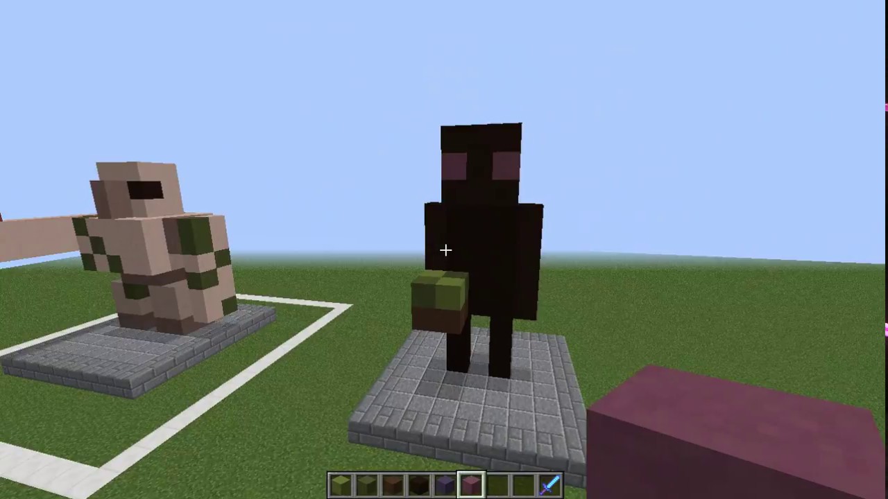 статуя ЭНДЕРМЕНА в Minecraft - YouTube.