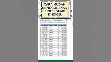 CARA MUDAH MENGGUNAKAN FUNGSI SUMIF EXCEL #shorts