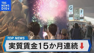 実質賃金 15か月連続マイナス「物価と賃金の好循環」に暗雲 日本経済の先行きは【Bizスクエア】