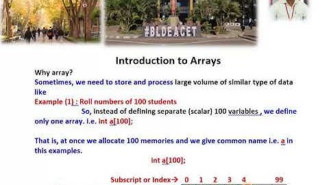 Introduction to arrays by Mr Chidanand S Kusur
