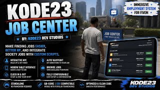 Kode23 Job Center | FiveM Script