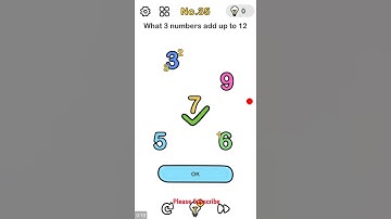 brain out level 35 what 3 number add up to 12 walkthrough or answer