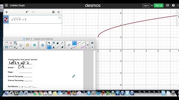 Math 3   Video on Square Root Function on Desmos