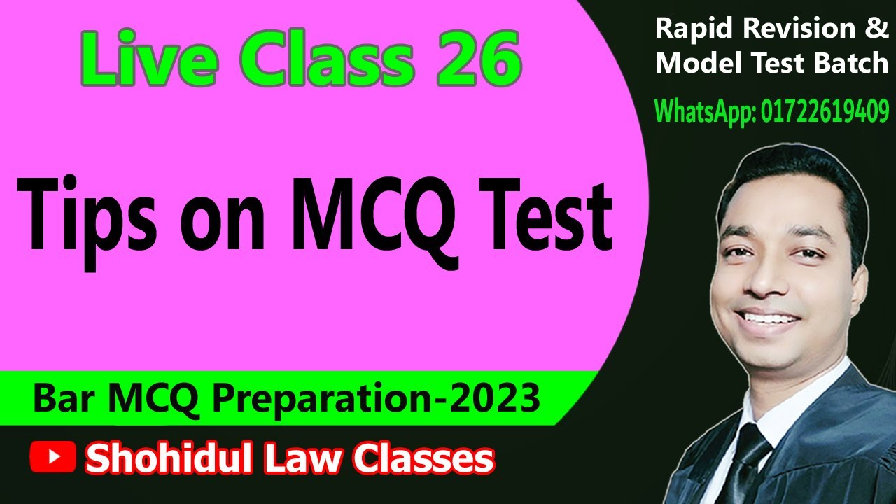 Rapid Revision 26 Tips on MCQ Test Bar MCQ 2023 ॥ বার কাউন্সিল