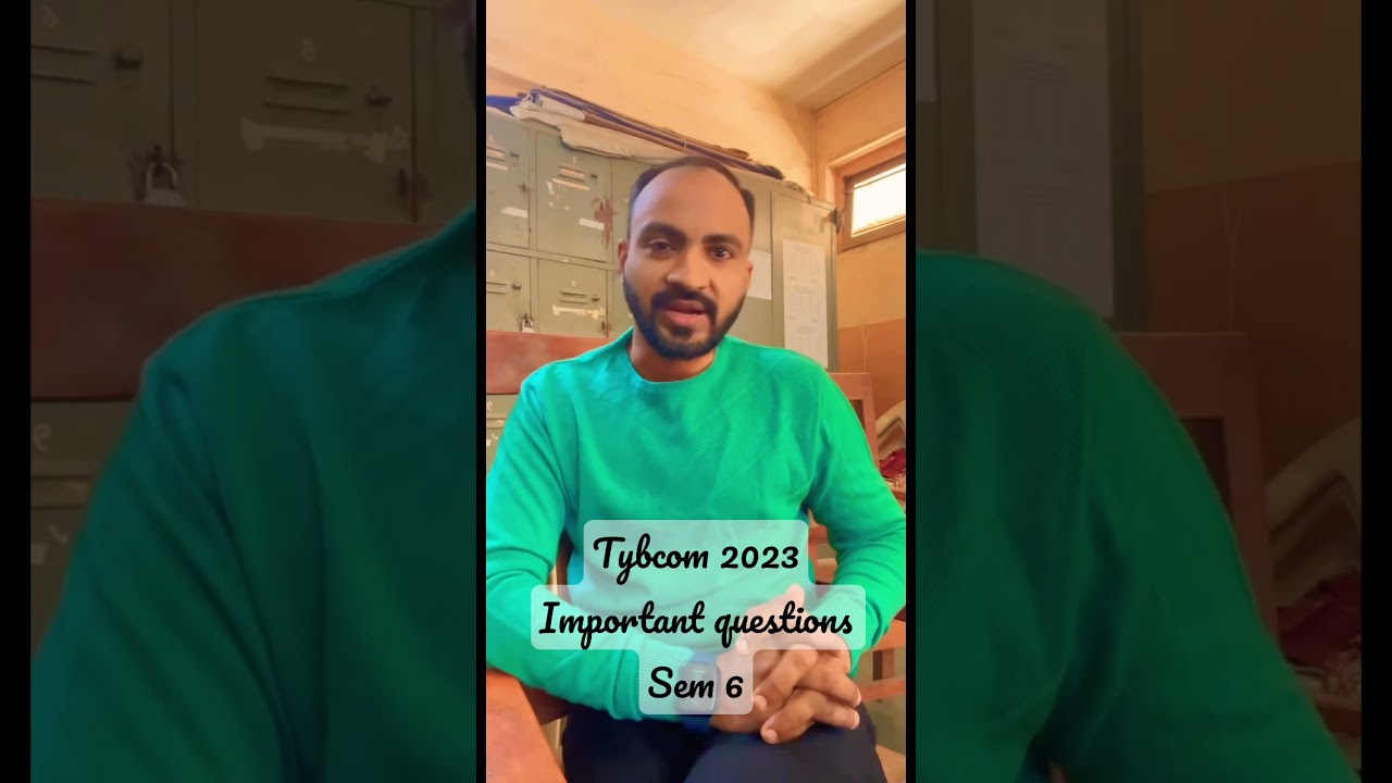 Tybcom important questions bank 👍🏻| sem 6| Mumbai University | Siraj shaikh | 2023