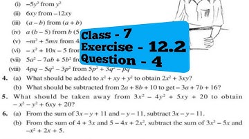 Class - 7, Q 4 - Ex 12.2 - Algebraic Expressions - Chapter 12 - NCERT Maths