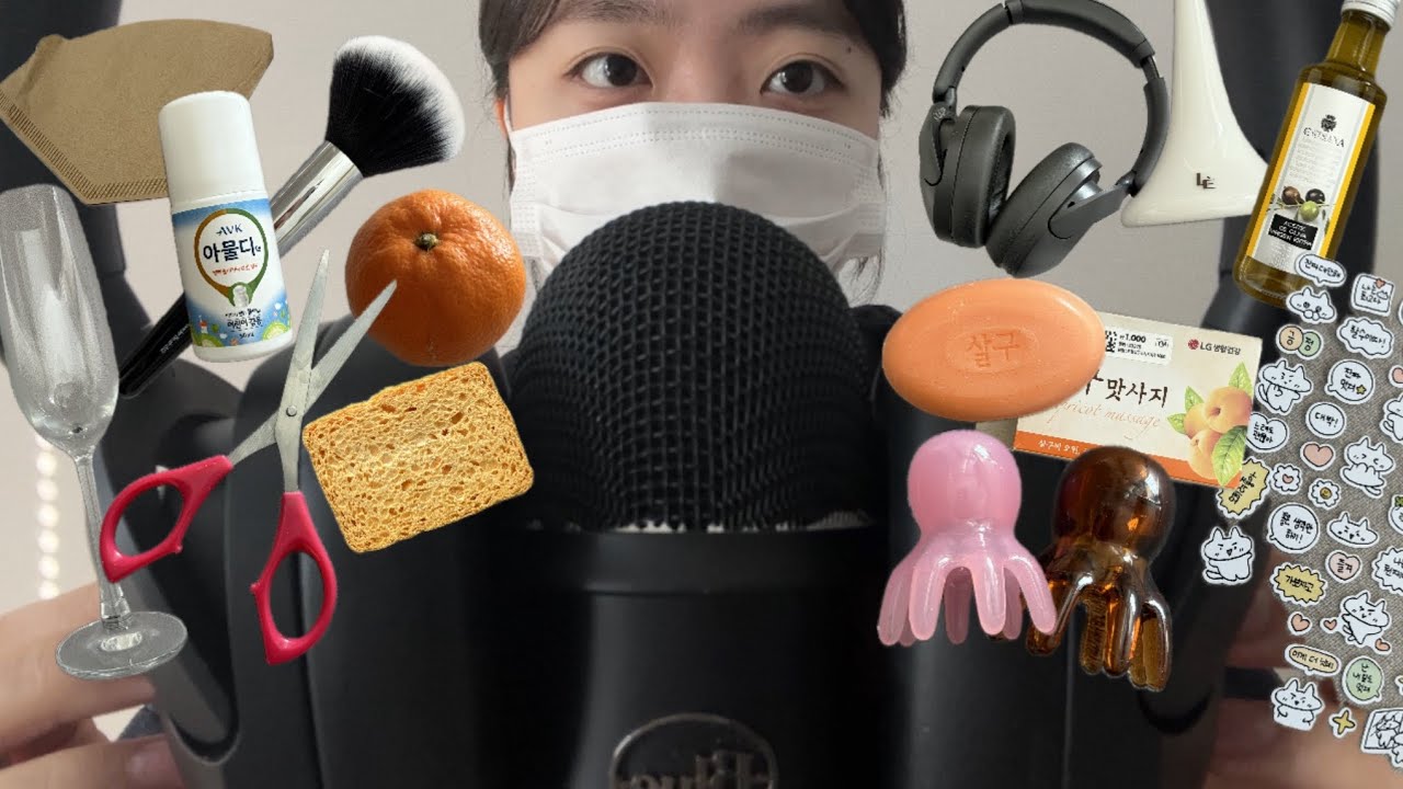 ASMR 이 중에 좋아하는 소리 하나는 있겠지(탭핑 스크래칭 입소리 등), asmr compilation, fast tapping, scratching