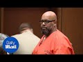 Suge Knight gives a 'death stare' after 28 year prison sentence