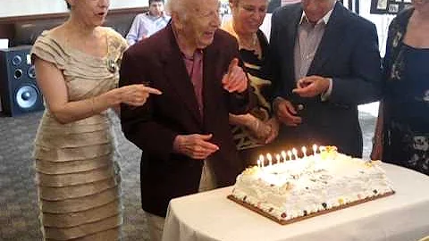 Ned Rose (100 years old) is in no rush to blow out his birthday candles