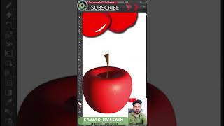 How to Create Apple Vector in Illustrator #illustratortutorials #3dart #learning #graphicdesign