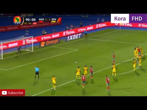 مبارة مغرب و بنين ضربة جزاء ضائعة من زياش في دقائق بدل ضائع