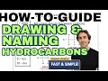 How to Name and Draw Hydrocarbons (Alkanes, Alkenes, Alkynes &amp; Branched Chains)