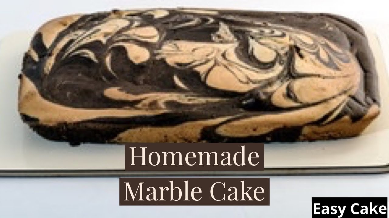 Marble Cake Recipe | How To Make Marble Cake At Home | Homemade Cake Recipe |