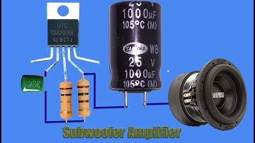 How to make Subwoofer Bass Amplifier with TDA2003, New Circuit at home, DIY Subwoofer