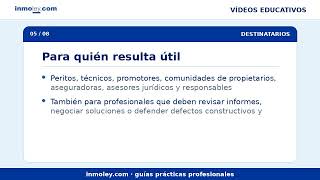 PERITO EDIFICACIÓN Y URBANISMO. Building Appraisal. Peritajes de la edificación y urbanismo.