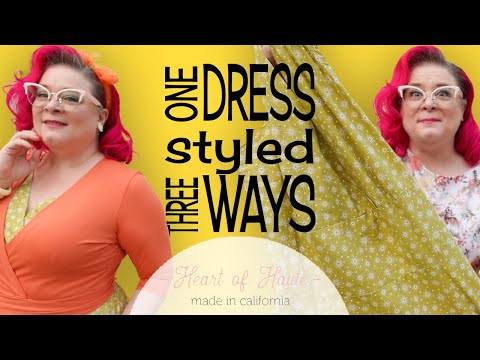 $100 CHALLENGE - Heart of Haute - Retro Dress Try On - Vintage Inspired Haul