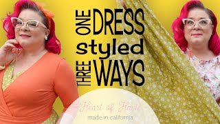 $100 CHALLENGE - Heart of Haute - Retro Dress Try On - Vintage Inspired Haul