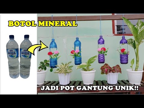 Cara Bikin Pot Bunga Gantung Dari Botol Bekas