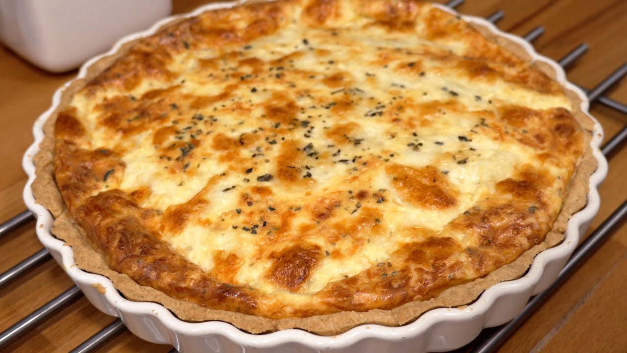 QUICHE DE QUEIJO : RECEITA CLÁSSICA