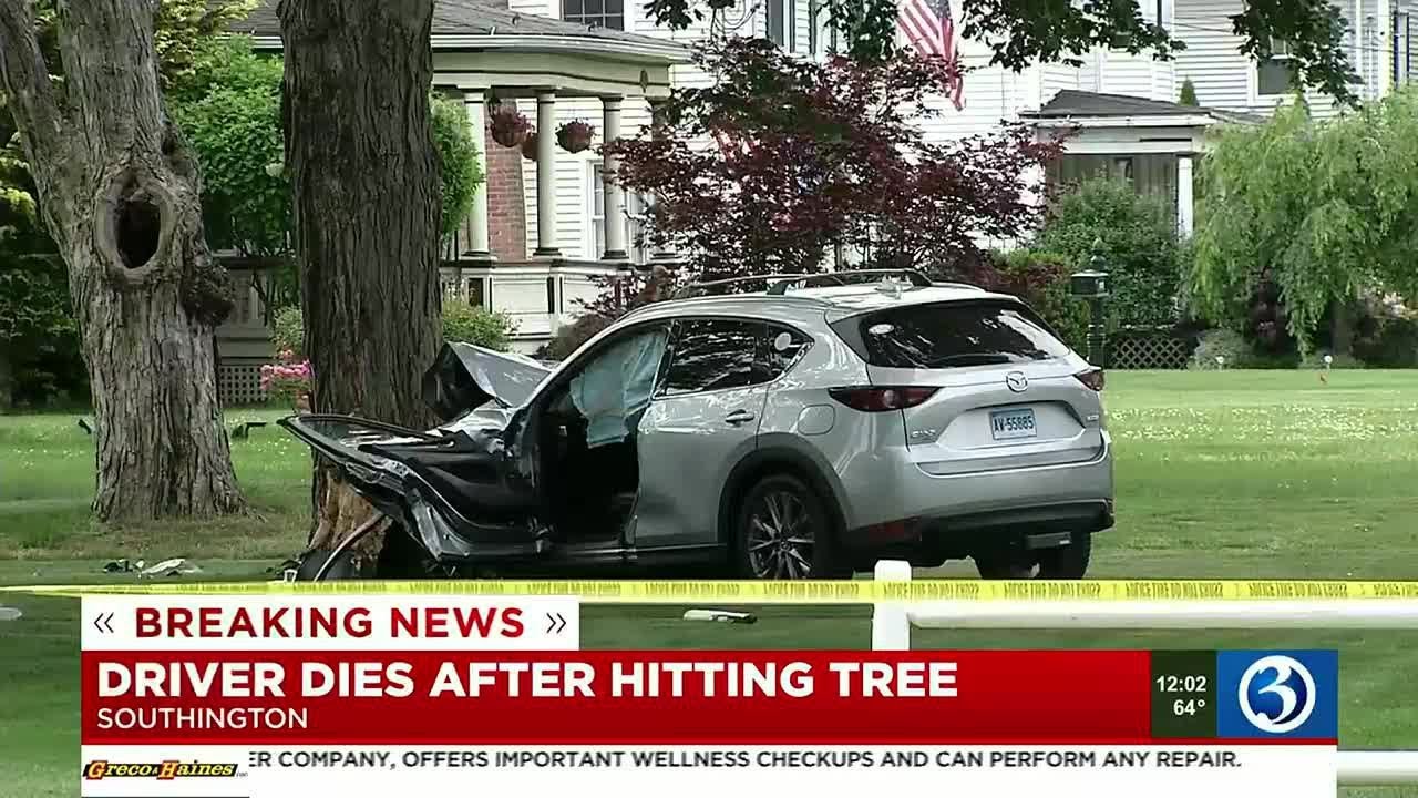 VIDEO Driver killed in crash in front of Southington home YouTube