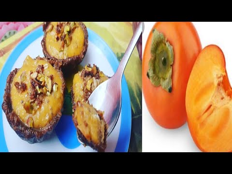 No-Bake Persimmon Dessert Cups Recipe|Persimmon fruit|Persimmon fruit in India|Ramfal|Japanese Fruit