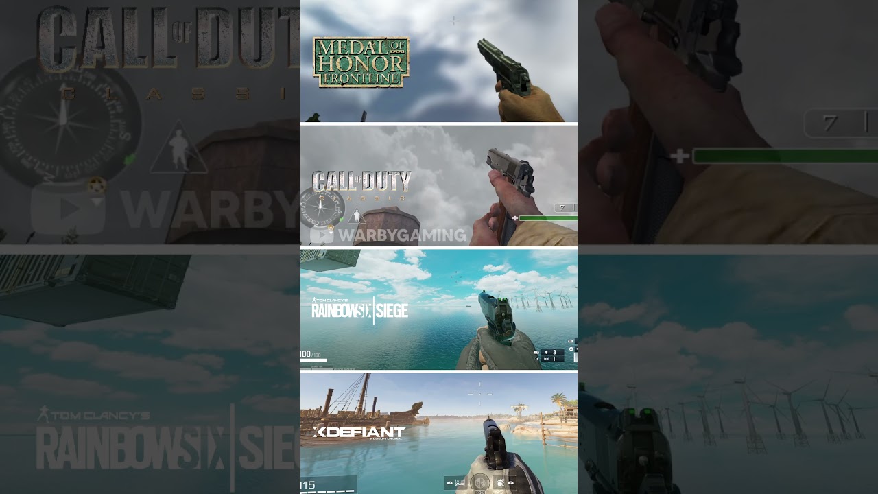 M1911 Comparison | MoH Frontline vs Call of Duty vs Rainbow Six Siege vs XDefiant