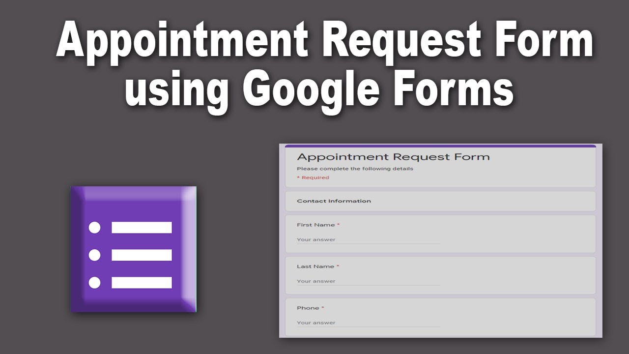 How To Make Appointment Request Form Using Google Forms YouTube