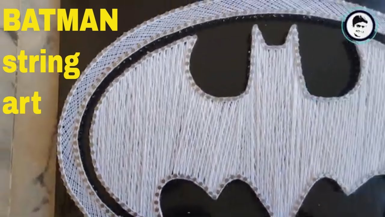 How to make BATMAN string art design. Easy string art | saad ali jan | mono  creativity - YouTube