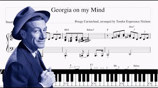 Miniatura de "Georgia on my Mind - Hoagy Carmichael (Sheets + Piano Tutorial) Cover Georgia on my Mind"