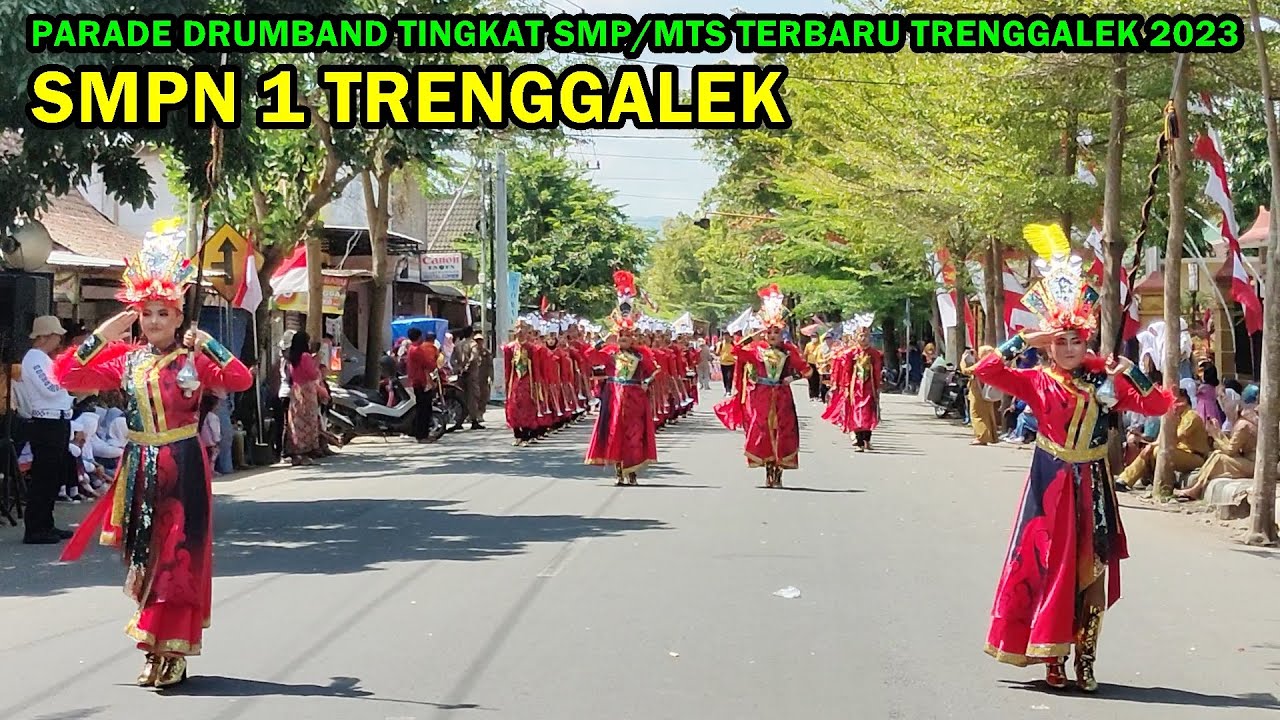 DRUMBAND SMPN 1 TRENGGALEK (PARADE DRUMBAND TINGKAT SMP/MTS TERBARU TRENGGALEK 2023)