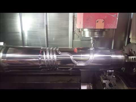 Spiral die splitting the melt four ways